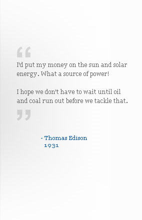 Thomas Edison on Solar Energy